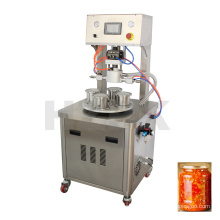 HZPK semi automatic vaccum honey twist off glass jars capping machine 4 head price